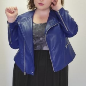 Cobalt blue moto jacket